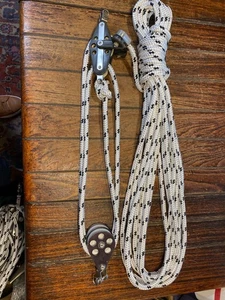 BARTON MAIN SHEET/VANG 4:1 W/40' OF NEW 3/8" LINE - Bild 1 von 10