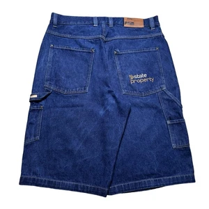 State Property Southpole Style Baggy Carpenter Jean Shorts Size 38 Skater Y2K - Picture 1 of 7