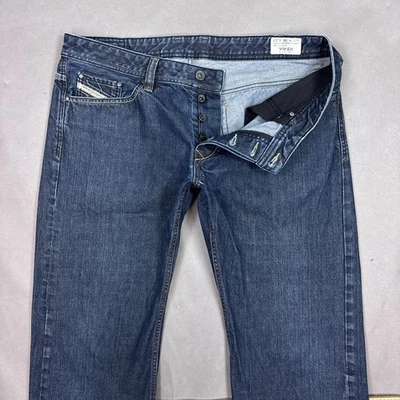 Pantalones de mezclilla Diesel Jeans para hombre 38x32 azul Viker 0088Z regular rectos lavado oscuro Foto 1 de 4
