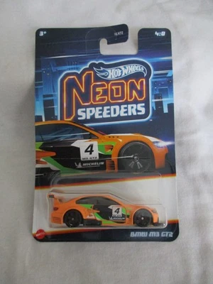 Hot Wheels Neon Speedsters BMW M3 GT2 Glo-Orange Sealed In Card - Image 1 of 4