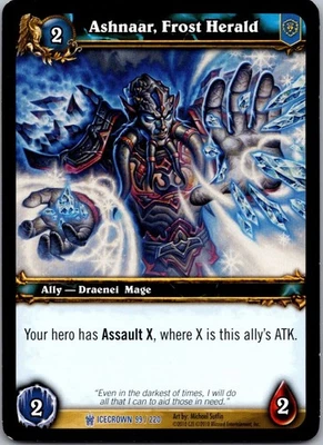 World Of Warcraft TCG Ashnaar, Frost Herald Icecrown Rare Card 99/220 - Image 1 of 2