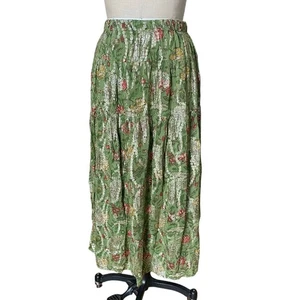 ba&sh Raya grün metallic Midi Blumen Rock Größe 1/Small/US 4 - Bild 1 von 9
