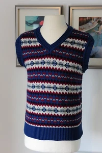 Camiseta sin mangas años 70 hace 1940. pecho 38". Acrílico. Buen estado usado. Lavado. - Imagen 1 de 8