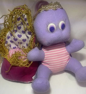 Vintage Hasbro Topsy Turtle Princess Pammy Plush 1988 7" Crown Throne Shell - Picture 1 of 12