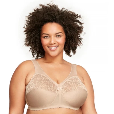 Sutiã Feminino Figura Completa Plus Size MagicLift Suporte Sem Fio - Blush - 40D - Imagem 1 de 4