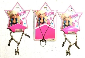 Three Vintage 1991 Mattel Barbie "Gold" Necklace and Charm Bracelets For Girls - Picture 1 of 3