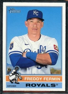 2025 Topps Heritage Short Print - #466 - Freddy Fermin - Kansas City Royals - Picture 1 of 1