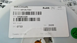 HFCN-740+ MINI SCHALTUNGEN Signalkonditionierung HI PASS FLTR / SURF MT (100 STÜCK) - Bild 1 von 2