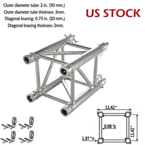 0.5M Truss F34 Aluminum 12inch Square DJ Stage Lighting Truss - Picture 1 of 9