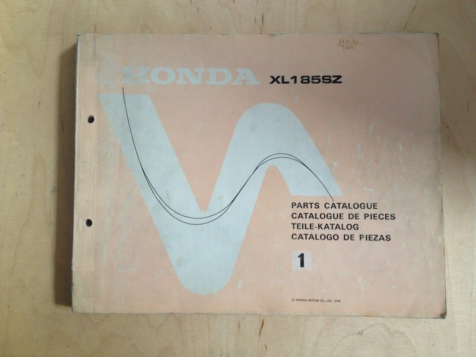 Honda XL 185 Sz Catálogo de Repuestos / Regiones List - Imagen 1 de 1