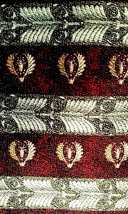 Metropolitan Museum Masterworks Collection Laurel Wreath Tie Burgundy Khaki Silk - Picture 1 of 4