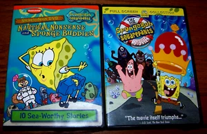 Lot 2 The Spongebob Squarepants Movie & Nautical Nonsense & Sponge Buddies DVDs - Picture 1 of 5