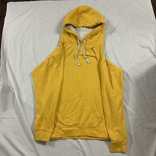 UNDERCOVER PINK Victorias Secret Hoodie Womens S Small Pullover Lined Pockets Logo Yellow