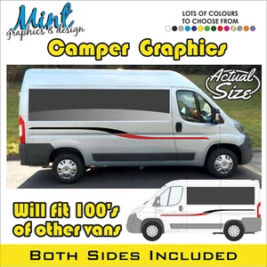 L1 PEUGEOT BOXER LWB EXLWB WOHNMOBIL CAMPER VAN STREIFEN GRAFIKAUFKLEBER 0046 - Bild 1 von 4