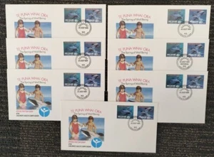 NEUSEELAND 1991 HEALTH CAMP POSTSTEMPEL SET FDC’s (x7) (ID:18/D55389) - Bild 1 von 1