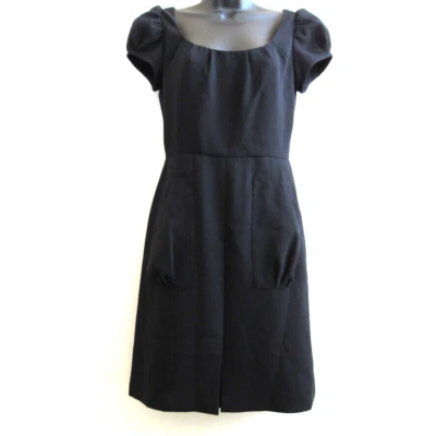 Vestido para mujer Steve Madden negro talla 2 manga corta bolsillos plisado * Foto 1 de 4