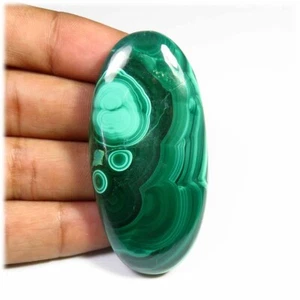Natural Green Malachite Gems 57x28mm Polished Oval Plain Big Size Cabochon ML-67 - Picture 1 of 9