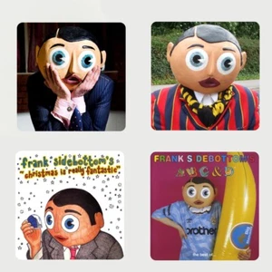 Frank Sidebottom 4 Coaster Set Match Of The Day Little Frank Chris Sievey Alty - Imagen 1 de 5