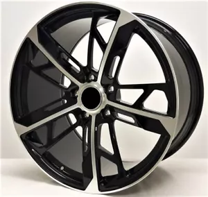 21” DP03 BLACK MACHINED FORGED RIMS PORSCHE TAYCAN S GTS TURBO 4S 21X9.5 & 11.5 - Picture 1 of 3