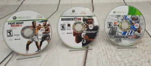 Microsoft Xbox 360 Madden NFL 06, 13, 15 & Fight Night Round 3 [Disc Only] lot 4 - Picture 1 of 4