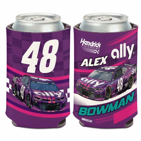 Alex Bowman 2021 Wincraft #48 Ally/Hendrick Motorsports 12oz Can Coolie FREE Cover
