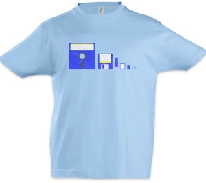 Memory Evolution Boys T-Shirt Fun Geek Nerd USB CD Computer Scientist Admin - Picture 1 of 1