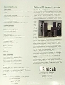 1998 McIntosh MAC-3 SURROUND DECODER, DOLBY DIGITAL (AC-3) LIT/SPEC SHEETS - Picture 1 of 1