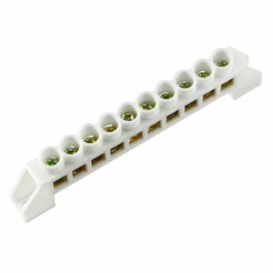 10 Holes Bridge Form Ground Wire Line Row Copper Tone Terminal Block Connector - Picture 1 of 4