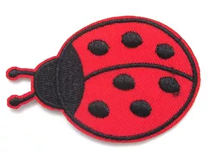 Ladybird Iron On Patch- Lady Bug Insect Badge Embroidered Applique Crafts - Picture 1 of 1