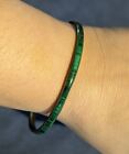 Bracelet vintage bracelet laiton et pierres vertes
