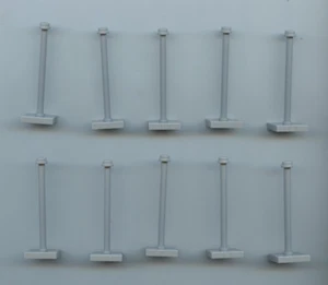 LEGO x 10 Light Bluish Gray Support 2 x 2 x 5 Bar on Tile Base with Hollow Stud - Picture 1 of 1