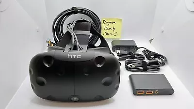🔥 HTC VIVE Virtual Reality VR Headset ONLY 🔥 + Cables + Linkbox ~ A+ Condition - Image 1 of 4