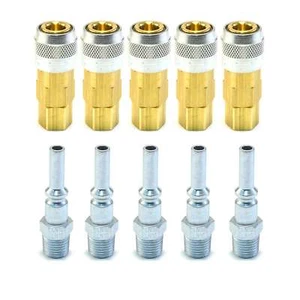 Lincoln Quick Coupler Set Air Hose Connector Fittings 1/4 NPT Tools Plug Foster - Picture 1 of 7