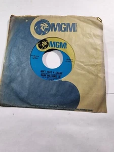 HANK WILLIAMS JR AIN'T THAT A SHAME / THE END OF A BAD DAY VG+ F41 - Picture 1 of 2