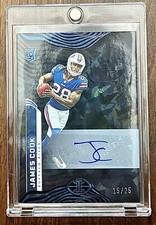 2022 Panini Illusions Black Cracked Ice James Cook Rookie Auto 15/25 Rc Sp Bills