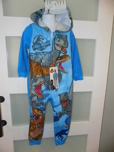 Jurassic World Dominion Pajamas Dinosaur Union Suit One Piece Size 4 Boy's NEW - Picture 1 of 3