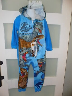 Jurassic World Dominion 睡衣 恐龙联盟套装 一件式 尺寸 4 男孩 全新 — 第 1/3 张图片