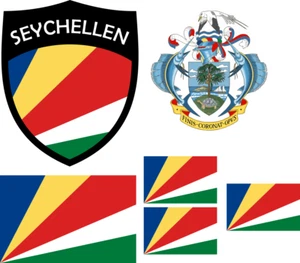Seychellen Aufbügler Fahne Transferbügeln T-Shirt Trikot Z. Aufbügeln St. 6B - Bild 1 von 6