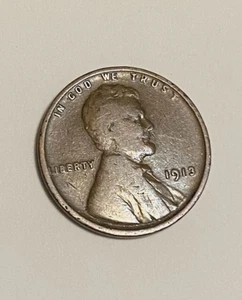 Centavo Lincoln Wheat 1913, sin marca de ceca (Filadelfia), circulado, envío gratuito - Imagen 1 de 4
