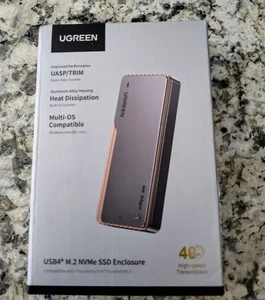 UGreen 40Gbps M.2 NVMe Enclosure With Cooling Fan Anti-Drop Thunderbolt 4 USB - Photo 1/2