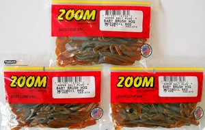 3 Stück ZOOM BABY BRUSH HOG in der Farbe MOTOROIL ROT - Bild 1 von 2