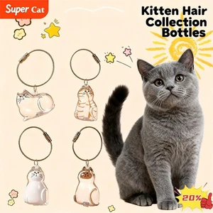 6PC Cat hair storage box pendant cat hair storage capsule keychain commemorative - Picture 1 of 16