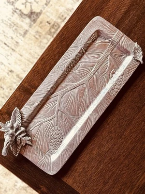 Silver Cardinal Armetale Decorative Metal Tray 16.5”x7” - Image 1 of 4