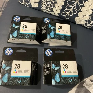 Genuine HP 28 Tri-colour Ink Cartridge C8728AE X 4 New - Photo 1/13