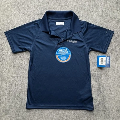 Columbia Terminal Tackle Polo Shirt Youth Small Omni-Shade UPF 50 Fishing - Image 1 of 4