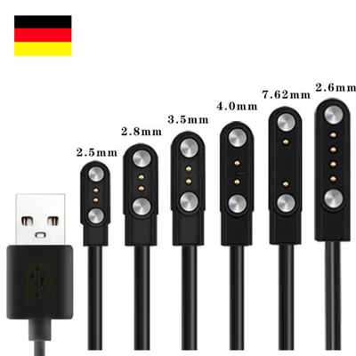 USB Ladekabel Für Xiaomi Haylou Solar LS05 Smart Watch 2 polig Magnetisch 4mm - Bild 1 von 4
