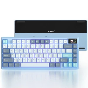XVX K75 Pro 75% Gaming Tastatur, Aluminium kabellos mechanisch mit Display, B... - Bild 1 von 8