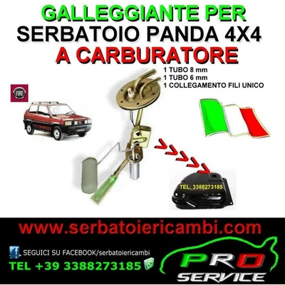 GALLEGGIANTE INDICATORE LIVELLO BENZINA FIAT PANDA 4x4 CARBURATORE tubi 8 e 6 mm - Immagine 1 di 3
