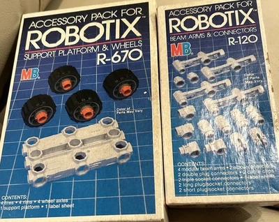 2 Vintage Robotix Accessory Packs 1 R-20 1 R-670 Milton Bradley Complete - Image 1 of 4