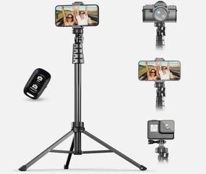 62 inches Selfie Stick Tripod with Remote Portable for iPhone and Android Phones - Picture 1 of 6